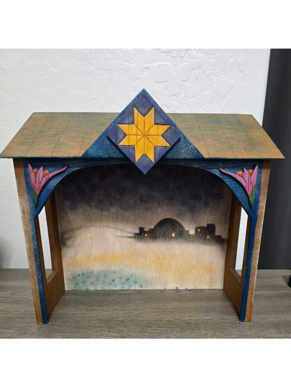 Jim Shore Heartwood Creek 2003 Wooden Nativity Stable Creche #113258